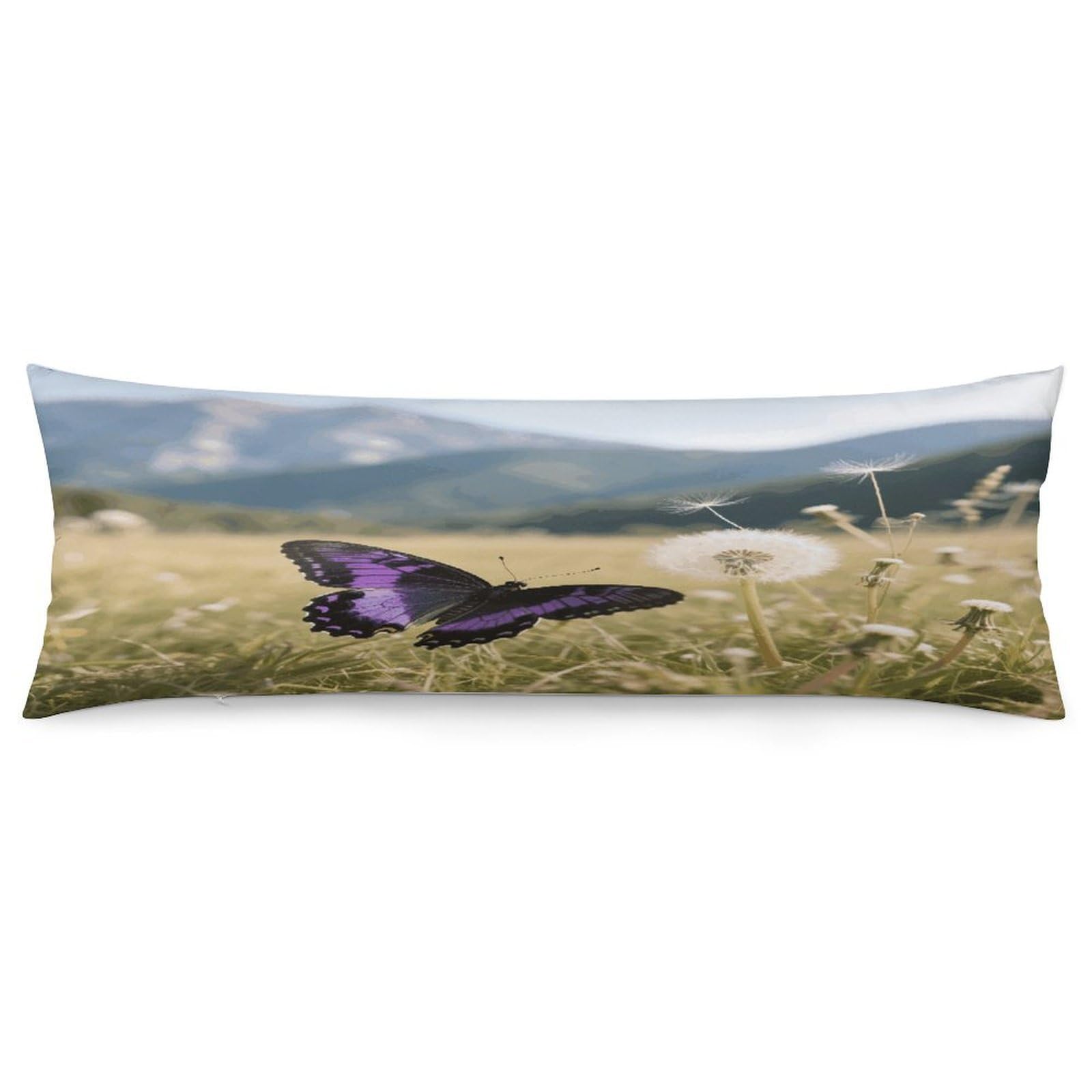 VstaDank Butterfly Pillow Cover Decorative Lumbar Pillow Cover 19x53 Inch Long Body Pillows Case Soft Luxury Decorative Throw Pillowcase for Couch Sofa Bedroom Car Decor Pillowcover