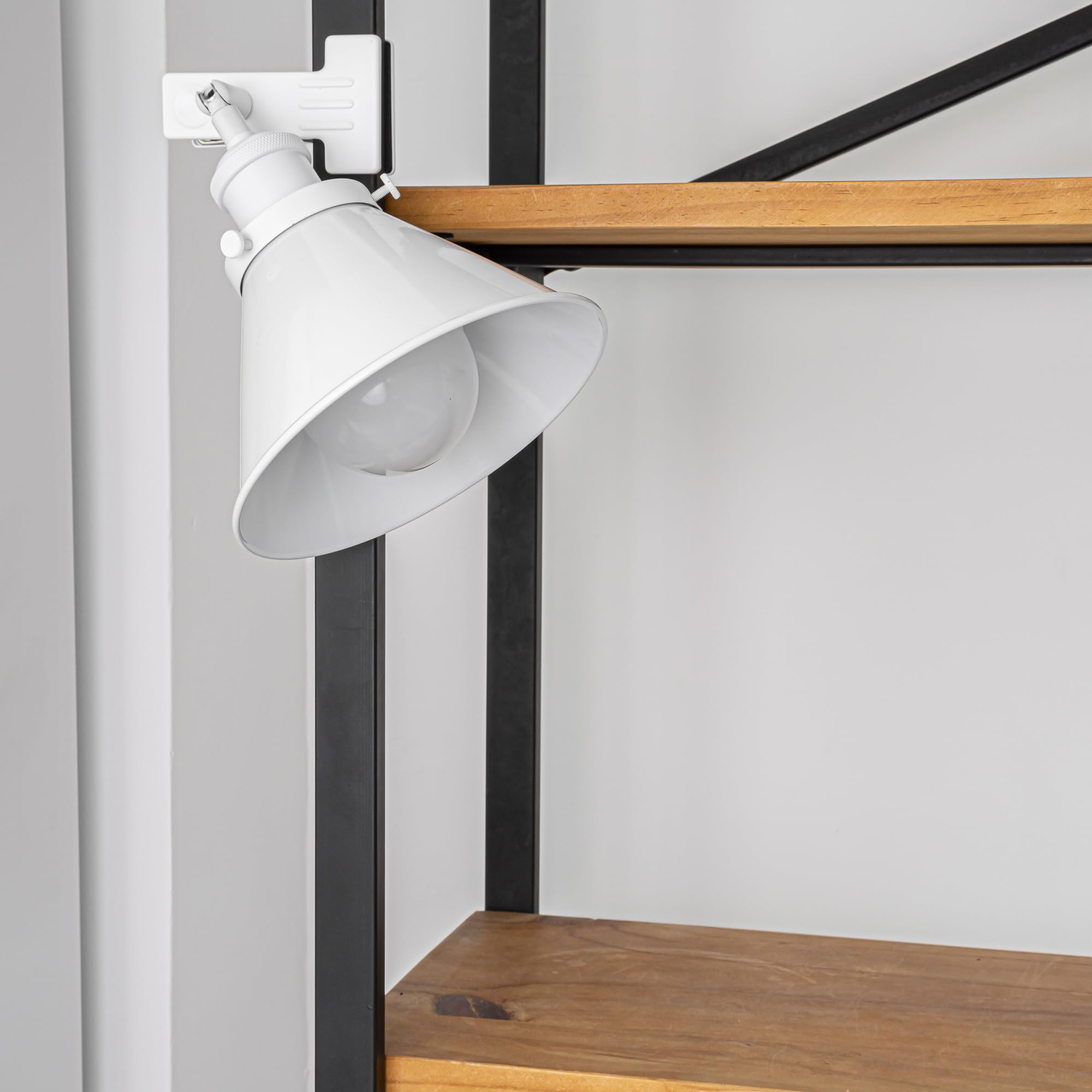 Verstellbare Klemmlampe mit Akku,LED Weiß Wandlampe innen, Dimmbar Nachttischlampe,Schreibtischlampe ideal für Flur Büro Heimgebrauch - 18x10CM - TD0679