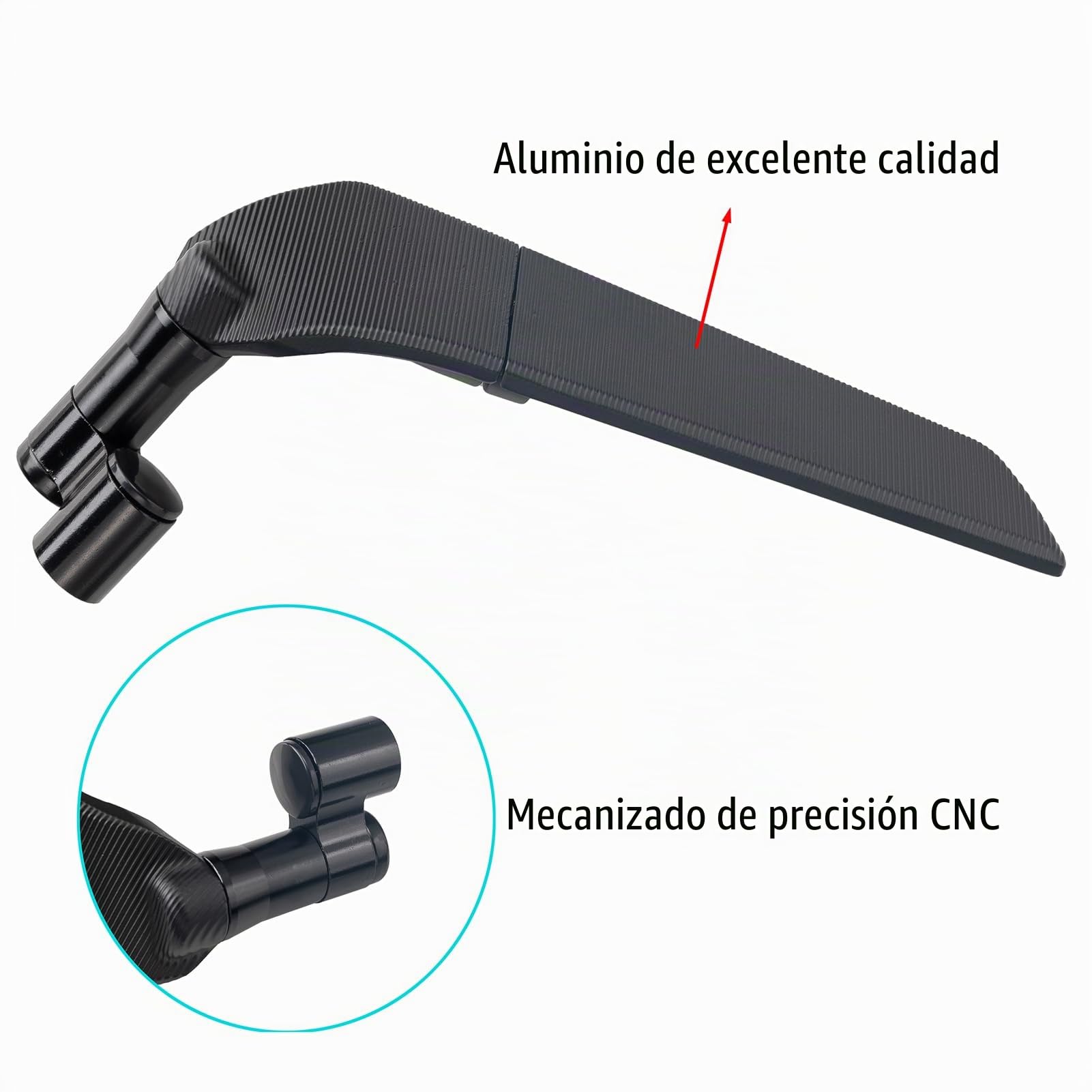 Xintre Racing - Espejos laterales de motocicleta universales de 10 mm y 8 mm, compatible con Honda Yamaha Kawasaki Z400 Z650 Z900 Suzuki Duke 1290 Super Duke R Evo ABS 390 Street Bike