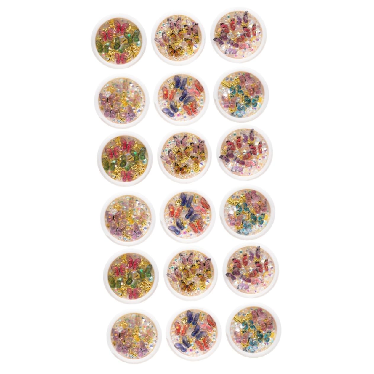 FRCOLOR 3 Set Di Adesivi Per Unghie Glitterate Con Paillettes E Strass Per Decorazioni Per La Casa Uso in Salone 6 Scatole*3