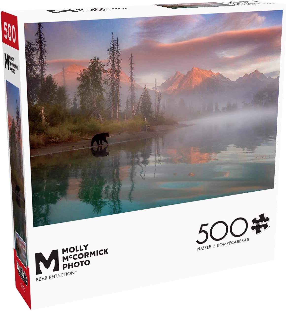 Buffalo Games - Molly McCormick - Bear Reflection - 500 Piece Jigsaw Puzzle for Adults Challenging Puzzle Perfect for Game Nights - Finished Puzzle Size is 21.25 x 15.00
