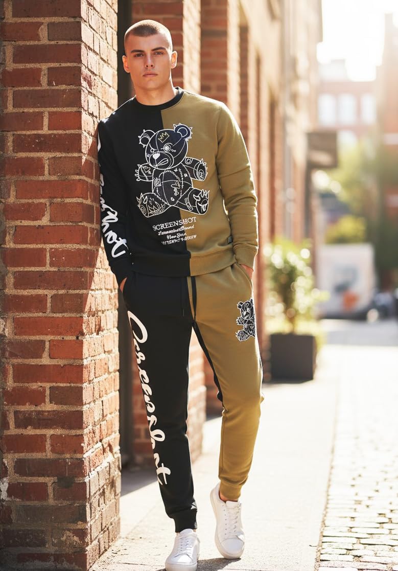 SCREENSHOT Mens Urban NYC Hip Hop Premium Fleece - Pullover Active Streetwear Fashion Crew Neck Sweatshirt - Image 3