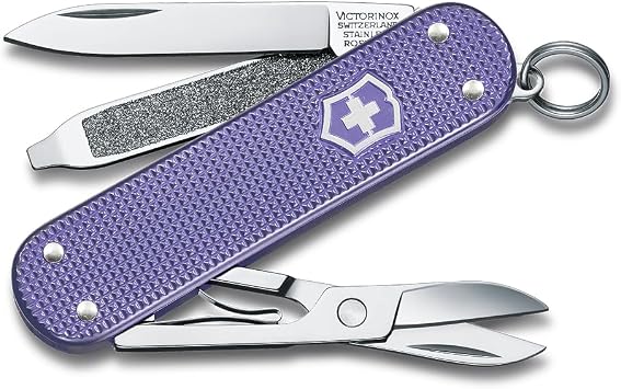 Victorinox Swiss Army Classic Alox Classic Colors, Multifunctional Knife, Outdoor, Camp, Scissors, Screwdriver with Tweezers and Nail File, Compact Lightweight Swiss Multi-Tool with 5 Functions