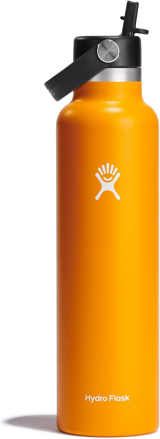 Hydro Flask 24 oz Standard Mouth Water Bottle with Flex Cap or Flex Straw,Starfish