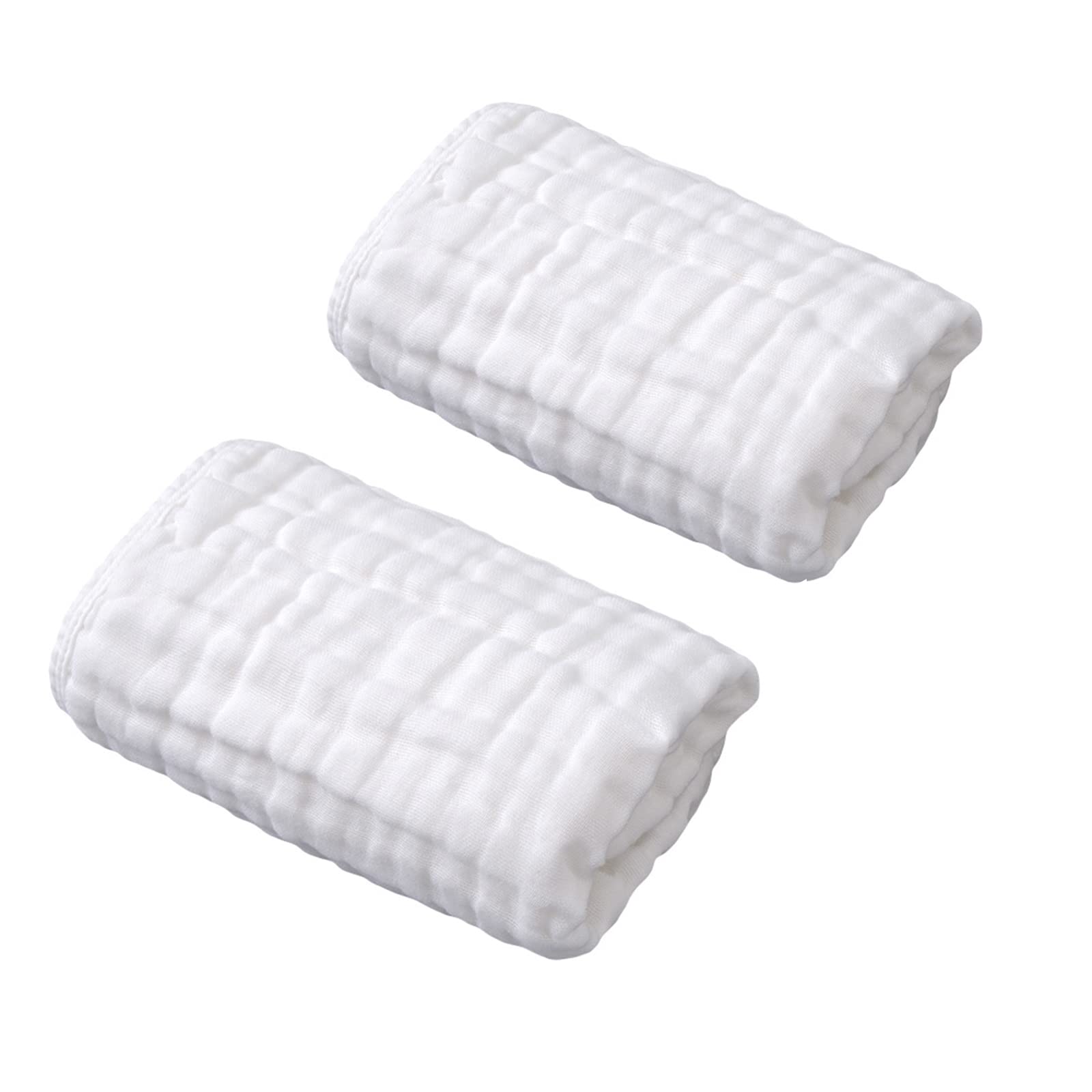 Elnwnnkc 2Pcs Baby Washcloths Cotton Soft Absorbent Towel 6 Layers Newborn Towel for Bath Wash Cloths for Girl