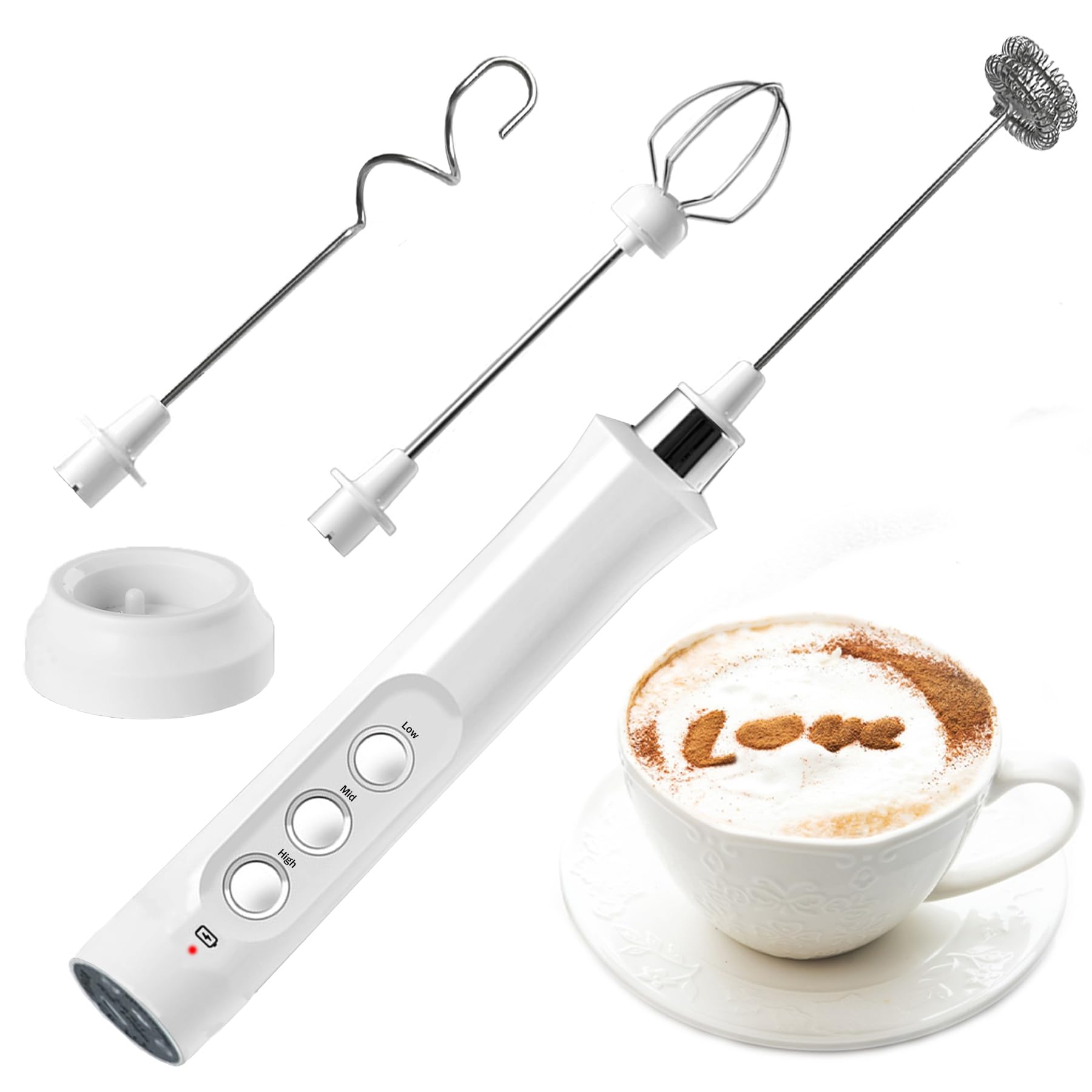 Navaris Montalatte Elettrico 500W In Acciaio Inox - Schiumalatte 3 Funzioni Schiuma A Caldo