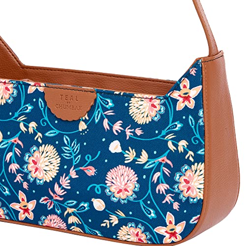 Image of TEAL BY CHUMBAK Women's Sling Bag |Shoulder Bag | Crossbody Bag | Printed canvas PU With Zipper closure and shoulder strap