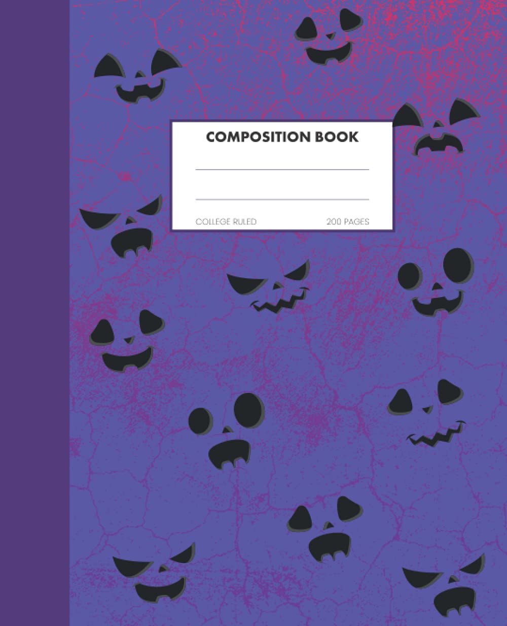 Spooky Ghosts Composition Book Wide Ruled: Ghost silhouette Composition Book Wide Ruled, Ghost Composition Notebook Wide Ruled, 200 page 7.5x9.25 Wide Ruled Pages: Halloween Composition Book