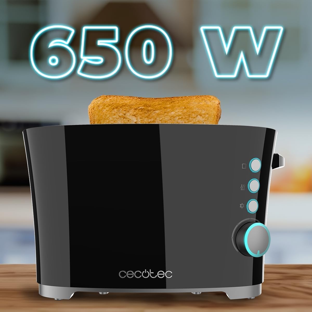 Cecotec Toast&Taste Double B, 650 W di potenza, doppia scanalatura per 2 toast, spegnimento e pop-up automatico, raccogli briciole, sistema di estrazione, include pinzette