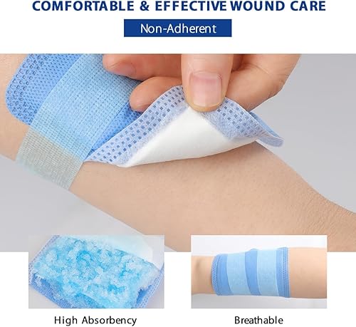 Miniatura 2 de Almohadillas superabsorbentes no adhesivas para heridas de 4 x 4 pulgadas, vendaje ultra absorbente para el cuidado de heridas, drenaje, úlceras por