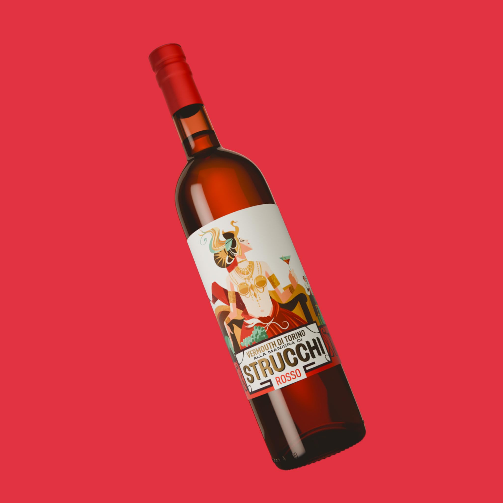 Strucchi Vermouth Rosso | Aromatisierter Wein | 16% vol. | 750 ml | Piemontesische Tradition seit 1907