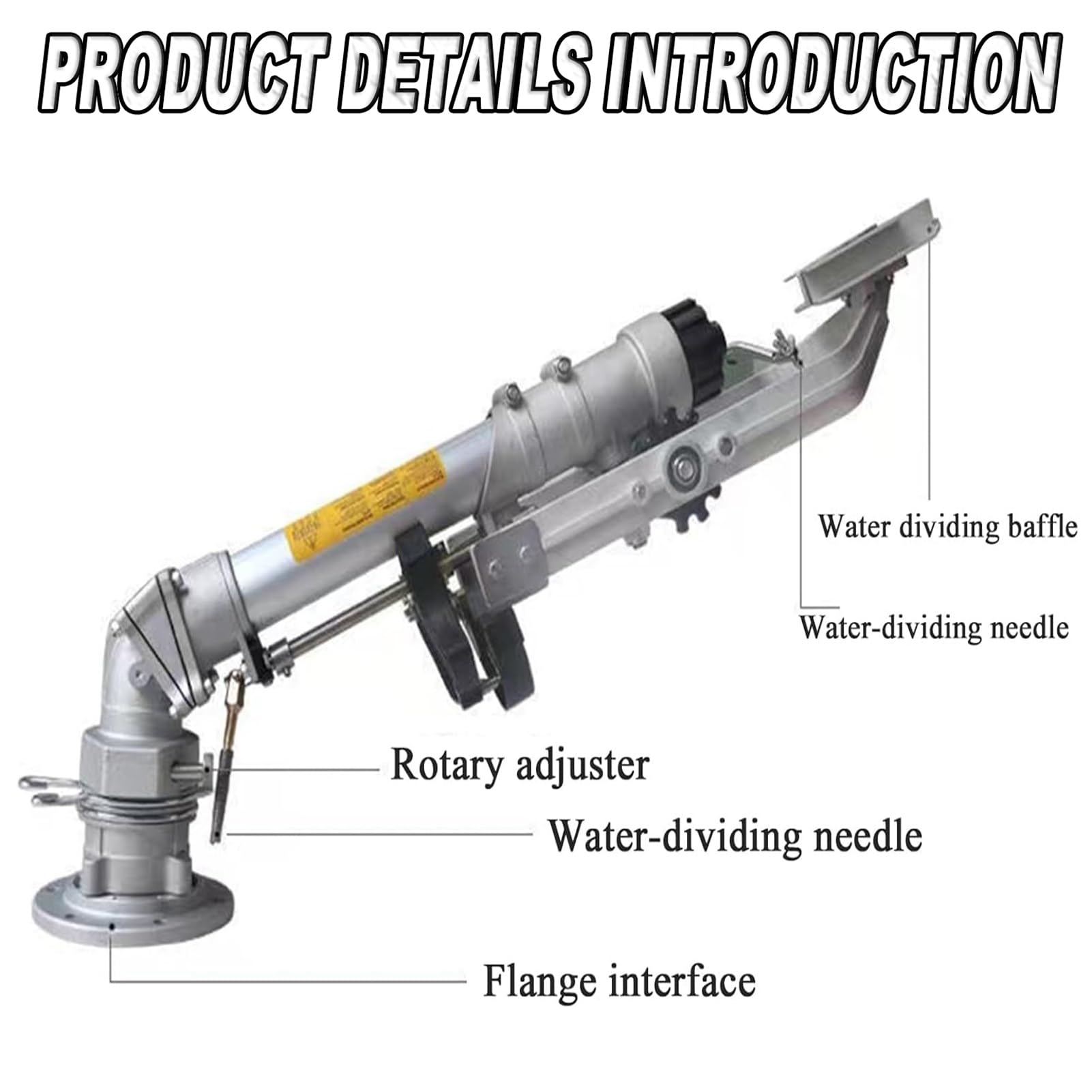 Arroseur d'irrigation de ferme, grand pistolet d'arrosage automatique de 3,8 cm, rotation lente à 360 ° avec buse de rechange pour fermes, vergers