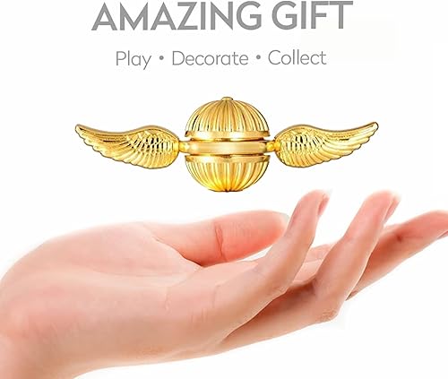 Miniatura 6 de Fidget Spinner Dorado Orbe Mágico Juguetes para la Ansiedad Alivio del Estrés Reductor Giro Fidgets Rodamiento de Mano Tri Spinner Spinners de Dedo