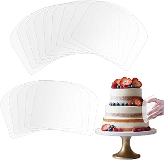 15 Pcs Transparent Cake Cream Scraper Plastic Cake Scraper Flexible Spatula Plastic Scraper Tool Cake Smoother for Icing Fondant Smoother Supplies Acrylic Cake Scraper DIY Baking Tool