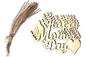 BinaryABC Mother's Day Wooden Embellishments Wood Tags