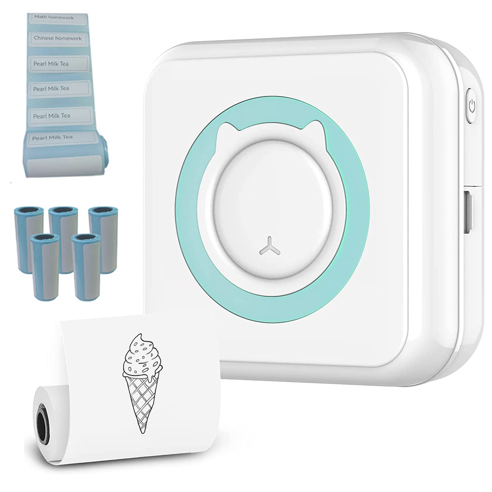 Mini Bluetooth Label Maker, Wireless Portable Thermal Label Printer, Compatible with iOS, Android, Use for Home, Office and Store Organization