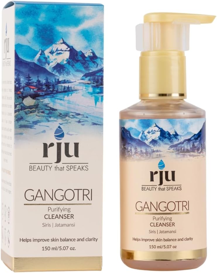 Rju Gangotri Purifying Cleanser | For Oily and Acne Prone Skin | Sebum Control | Mild Cleanser | Helps Hydrate & Evens Out Tone | 150 ml
