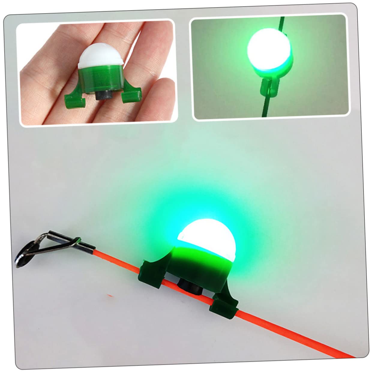 YARNOW 12 Set Luci da Pesca Notturne Accessori per La Pesca Lampada Portatile per Canne da Pesca Torcia da Pesca Professionale Kit da Pesca Luce da Pesca a LED Plastica Attrezzo Induzione