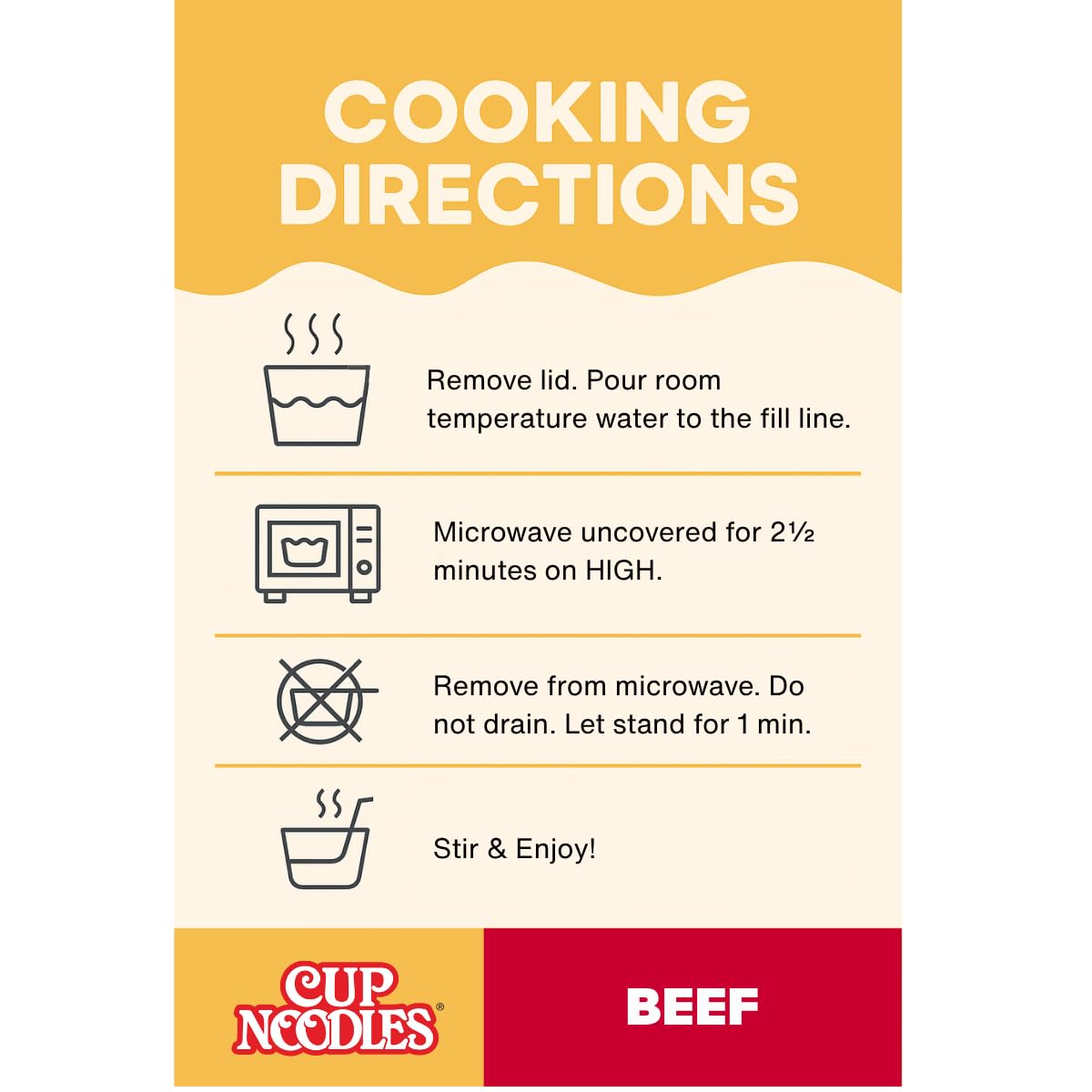 Nissin Cup Noodles Protein Ramen, Beef Flavor with Bone Broth, 16g Protein, 2.54 Ounce Cup (Pack of 6)