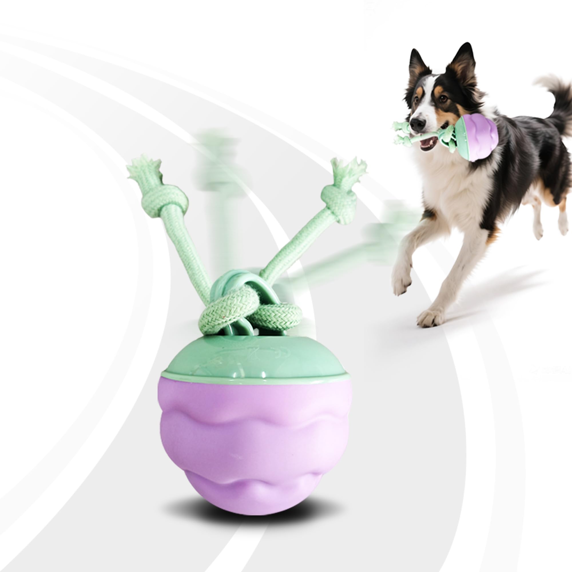 Interactive Dog Toys 2025 Upgrade Smart Dog Ball Automatic Motion-Activated Rolling Random Path Squeaky Sounds USB-C Rechargeable LED