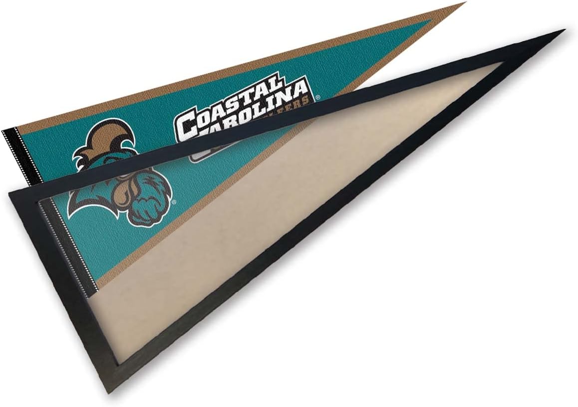 College Flags & Banners Co. Coastal Carolina University Pennant and Wood Frame