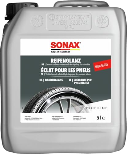 SONAX PROFILINE ReifenGlanz (5 Liter) bringt bei Verwitterung die satte Farbe zurück und sorgt für perfekten Glanz | Art-Nr. 02355000