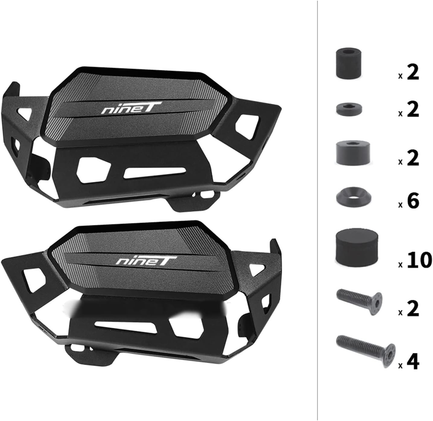 for BMW R NineT 2020-2022 Engine Guard Cylinder Head Protector Cover R Nine T Rnine T R9T Pure Scrambler Motorcycle Accessories Fall Protection Cover (Color : BL ACK-Black)