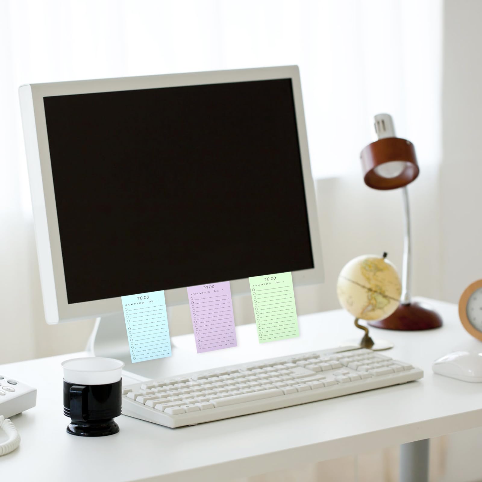 To Do List Bloc Note, Lot De 6 Blocs-Notes Adhésifs Lignées Notes Autocollants Colorés Blocs De Notes Adhésives Sticky Notes Adhésives Mini Blocs-Notes Pour Bureau De L'École à Domicile