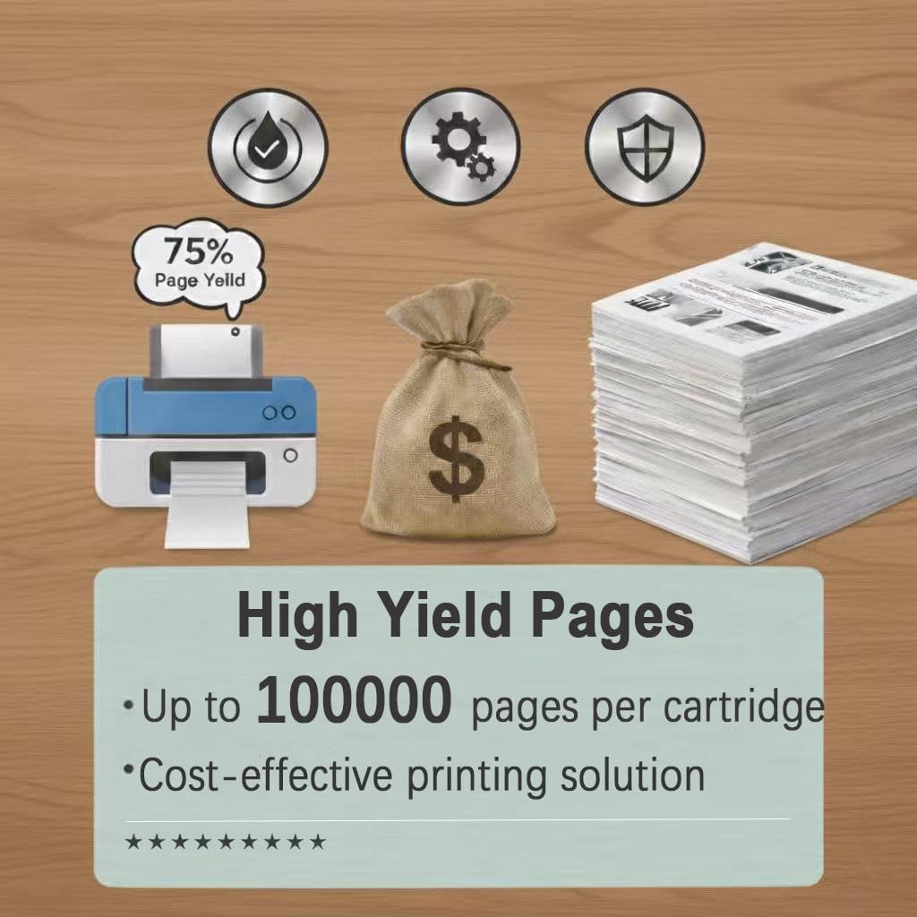 DR215 DR-215 Drum Unit Compatible for Konica Minolta Bizhub C226 C256 C266 C7222 C7226 Printers,High Yield 100000 Pages with Chip(3 Black)