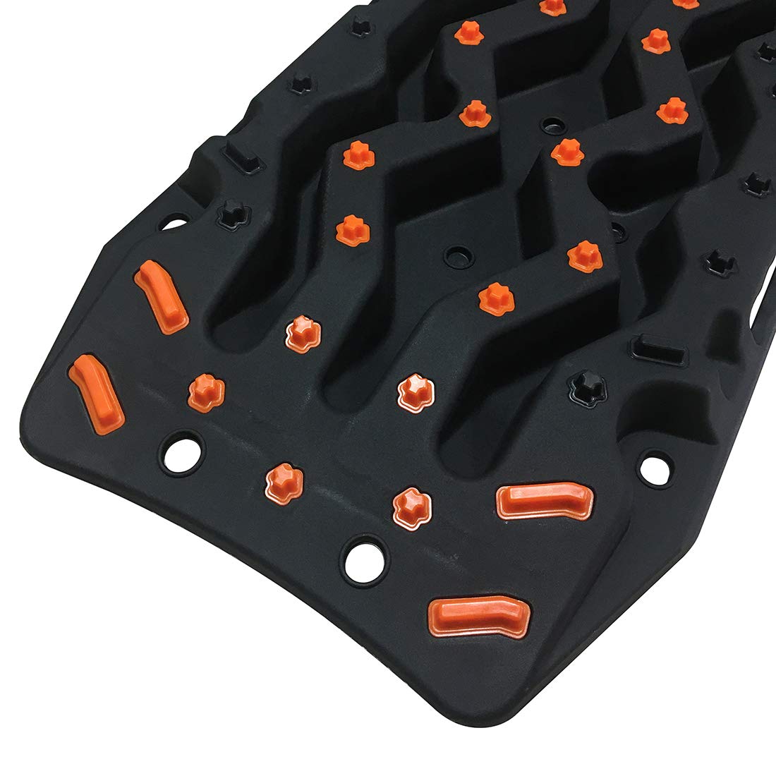 Piste di Recupero Traction Tappetino da Trazione Track Pneumatici Scaletta Emergency Recupero Piste per Sabbia, Neve, Fango, Intrappolato 2 Pcs Nero