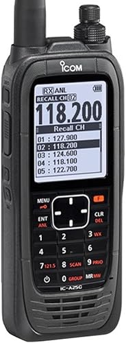 ICOM Radio de banda de aire portátil A25C - Solo canales de comunicación