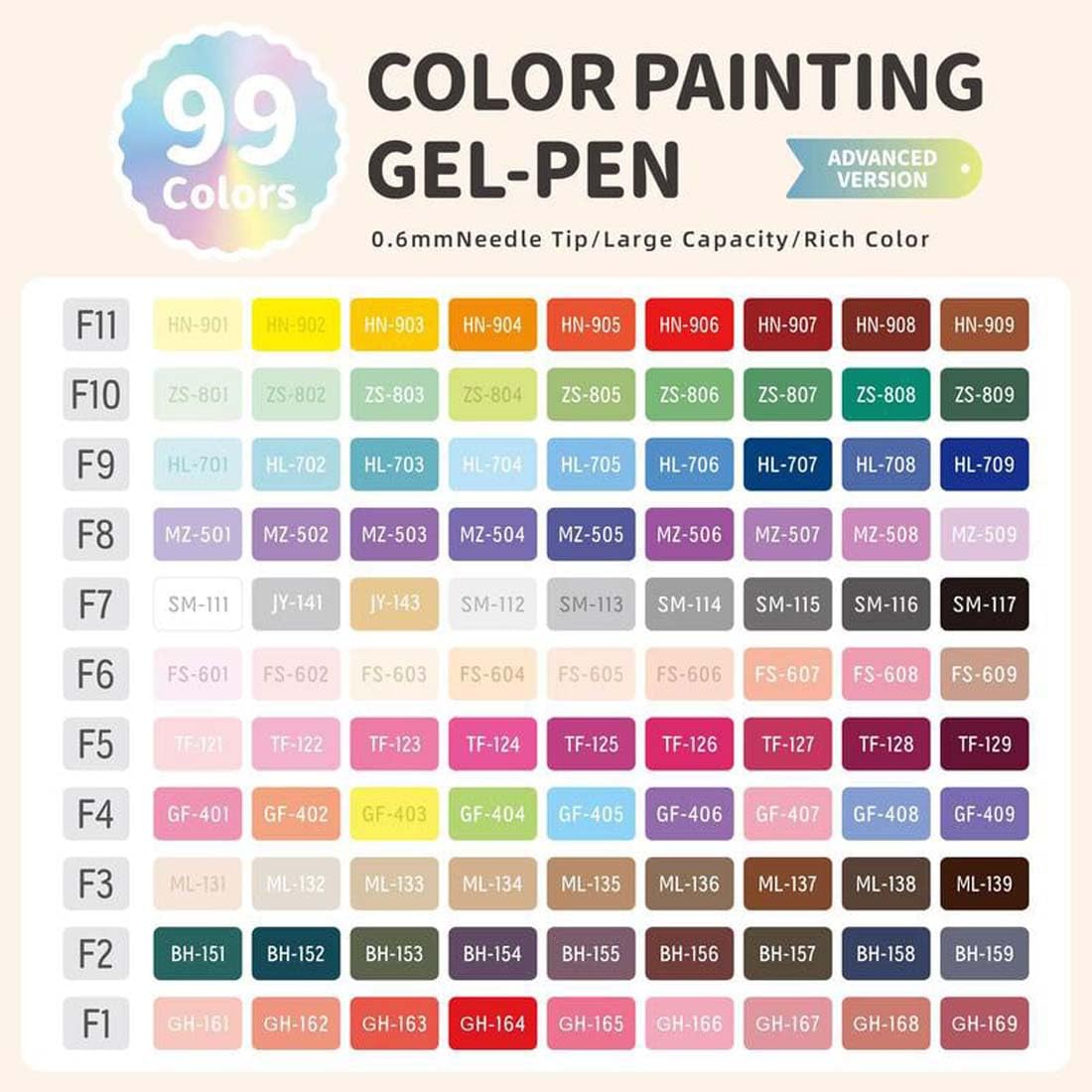 45/72/99 Colors Gel Pen Set, Stylos Gel Paillettes, Stylo Gels Métallique, Stylo à Encre Métallisé, Stylos Paillettes Pour peinture,d'écriture et livres de coloriage adultes (72Color)