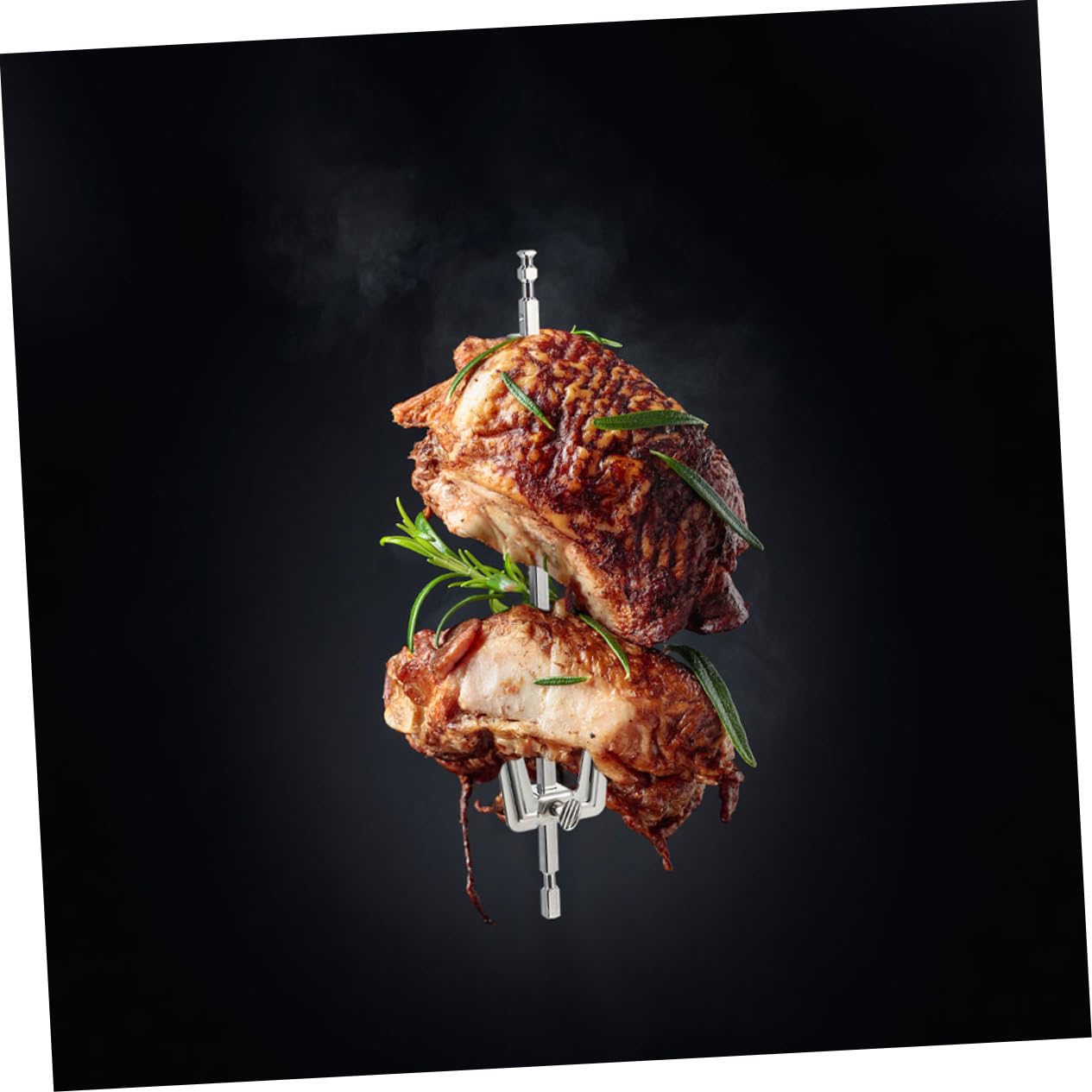 MUCKLILY Rotating Shaft Serving Forks Kitchen Gadgets Roast Chicken Forks Practical Design for Uniform Cooking