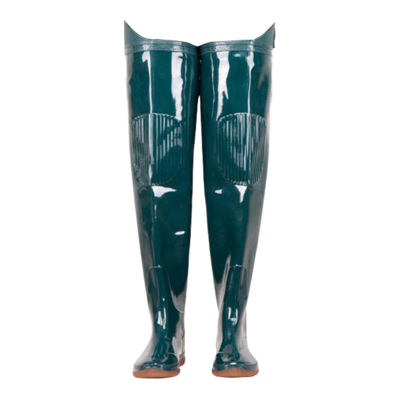 Gralara Stivale Da Pesca Impermeabile Antiscivolo in PVC Stivale Da Pioggia Sopra Ginocchio Comodo E Protettivo Scarpa Da Wading Resistente All’usura Facilità