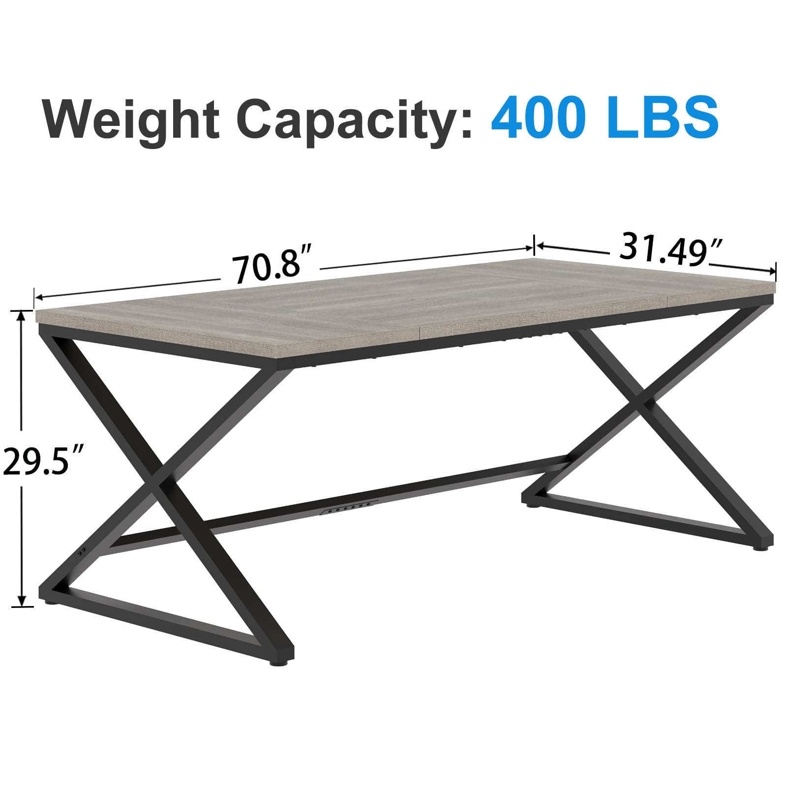 LVB moderne Großtisch für Home-Office - 180 cm Grey - Dettaglio