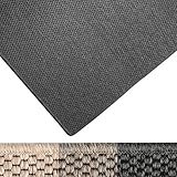 casa pura Moderner Teppich in Premium Sisal Optik | ausgezeichnet mit GUT-Siegel | pflegeleichtes Flachgewebe | viele Größen (anthrazit, 100x150 cm)