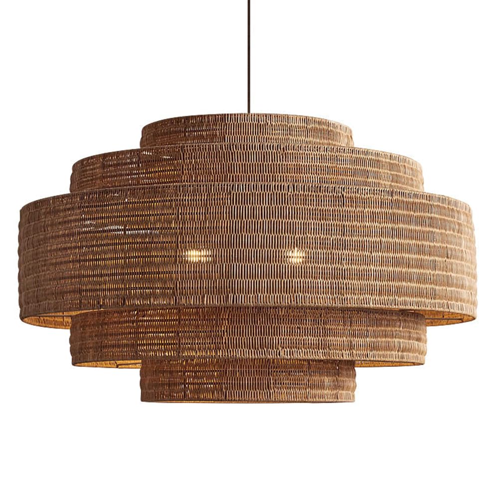 Braided lampshade, Rattan Wicker Cover(50cm)