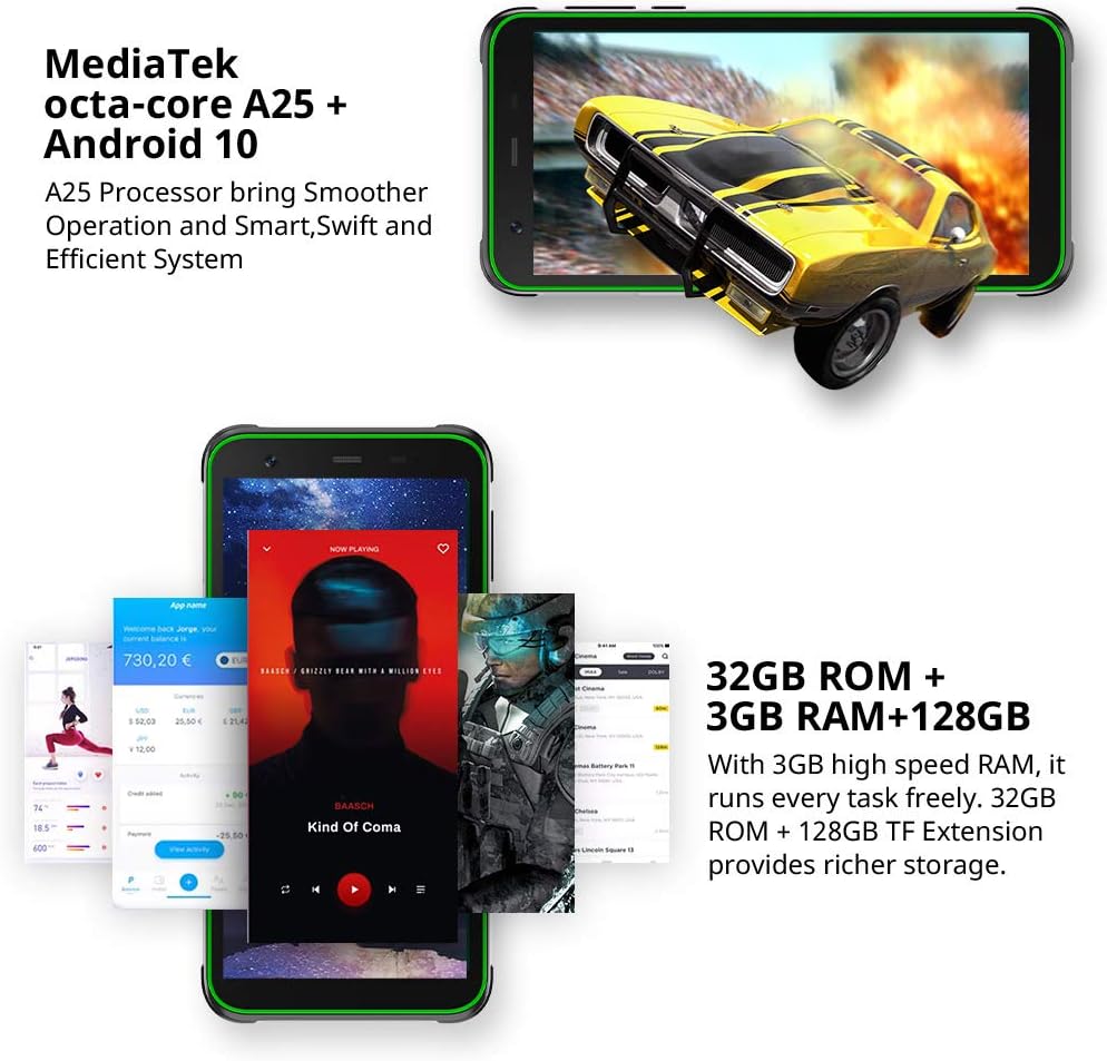 Iswedview BV6300 charging with 4380mAh battery and 18W fast charging