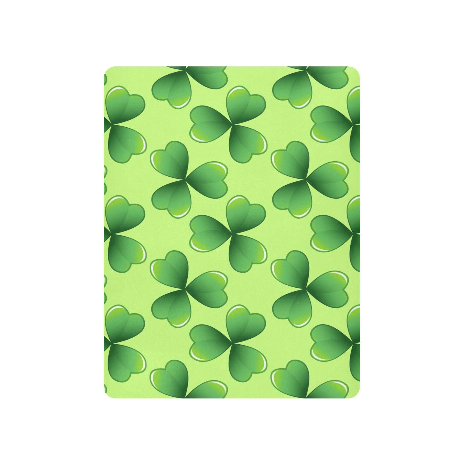 Moudou St. Patrick's Day Clover Playard Sheet for Boy Girls, Soft Breathable Fitted Toddler Sheet for Standard Playard Bed Mattress, 39 x 27 x 5 Inch