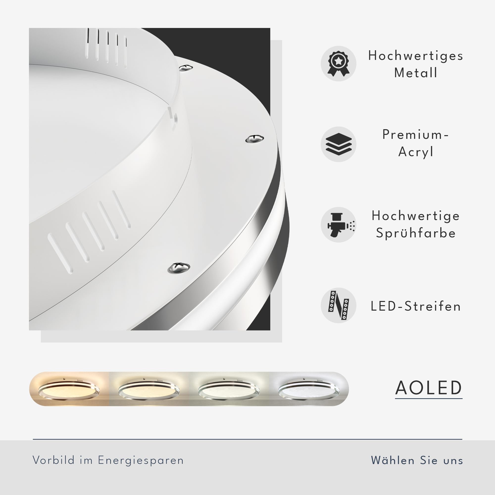 LED Deckenleuchte Moderne Rund Deckenlampe dimmbar 58W Ø40cm Wohnzimmerlampe Weiß Eisblumen-Deckenbeleuchtung Schlafzimmerlampe für Wohnzimmer Schlafzimmer Küchen Bürolampe Flurlampe Decke