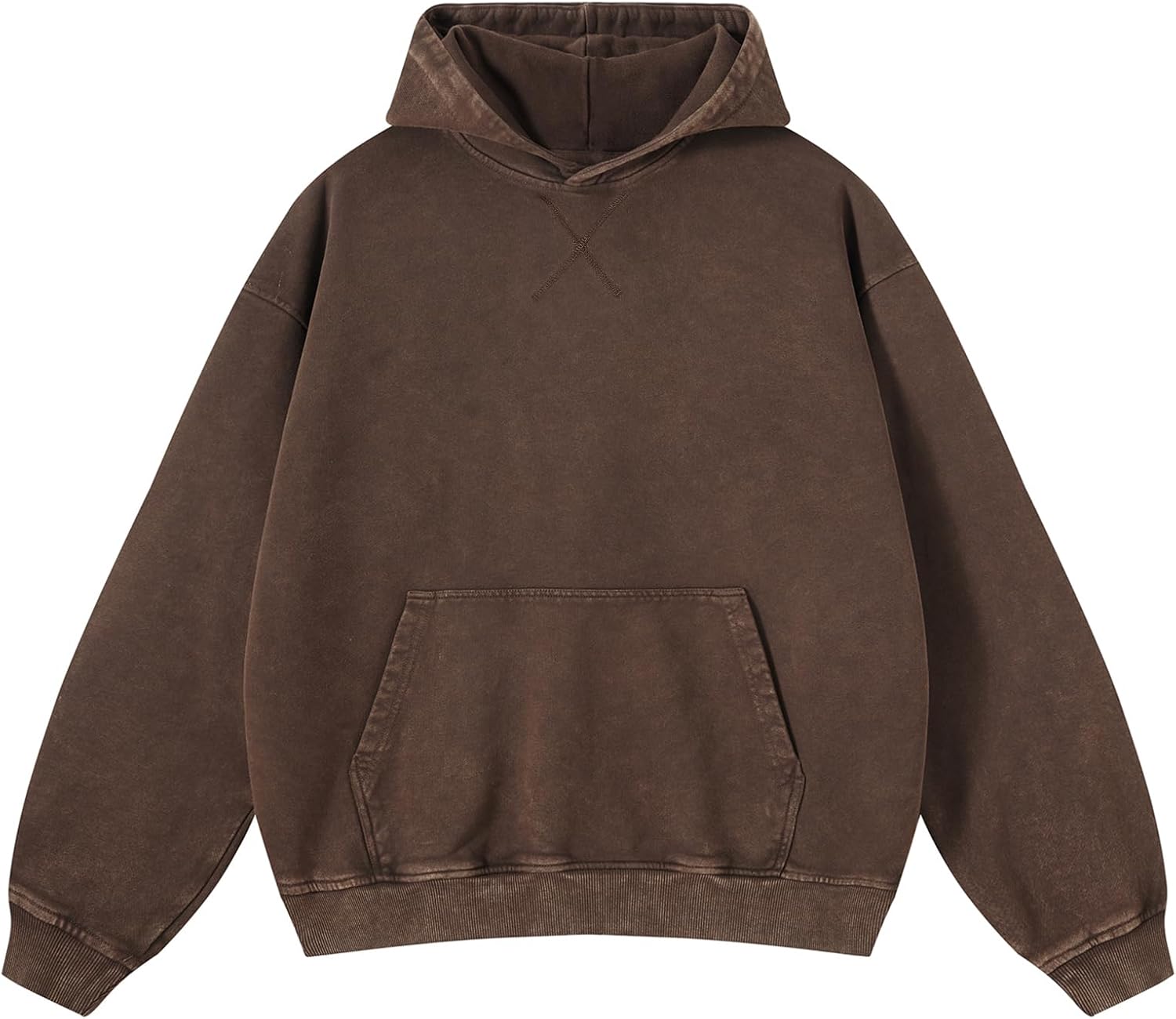 KEEPSHOWING Mens Oversized Hoodie Unisex Acid Wash Hoodie Vintage Pullover Hoodies Hip Hop Sweatshirts with Pocket