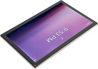 Atyhao 64GB Tablet, Rose Gold 100‑240V 4GB 64GB 4G LTE 4G LTE Tablet Dual SIM for Game (UK Plug)