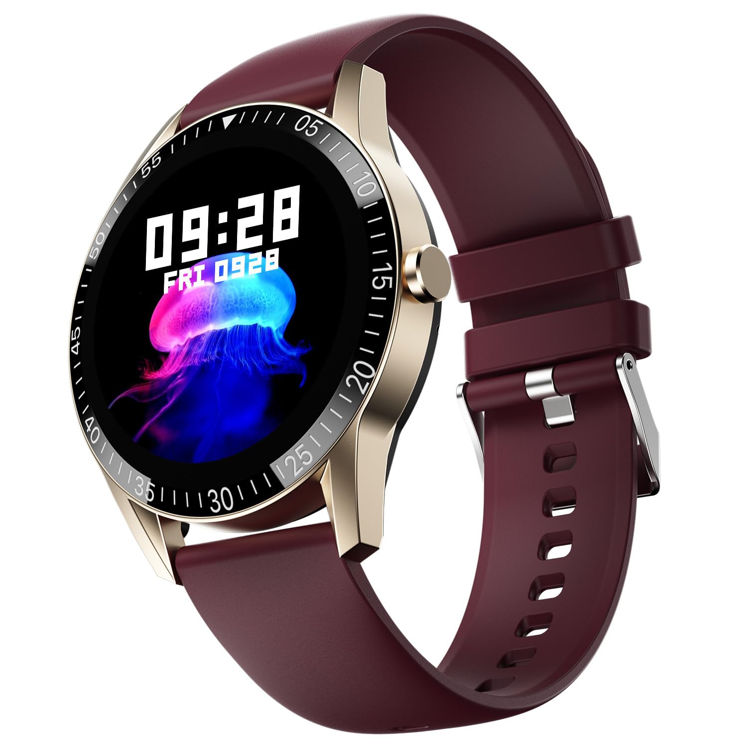 Fire-Boltt Talk Bluetooth Smartwatch 1.39 inch Active Wine - Image 1