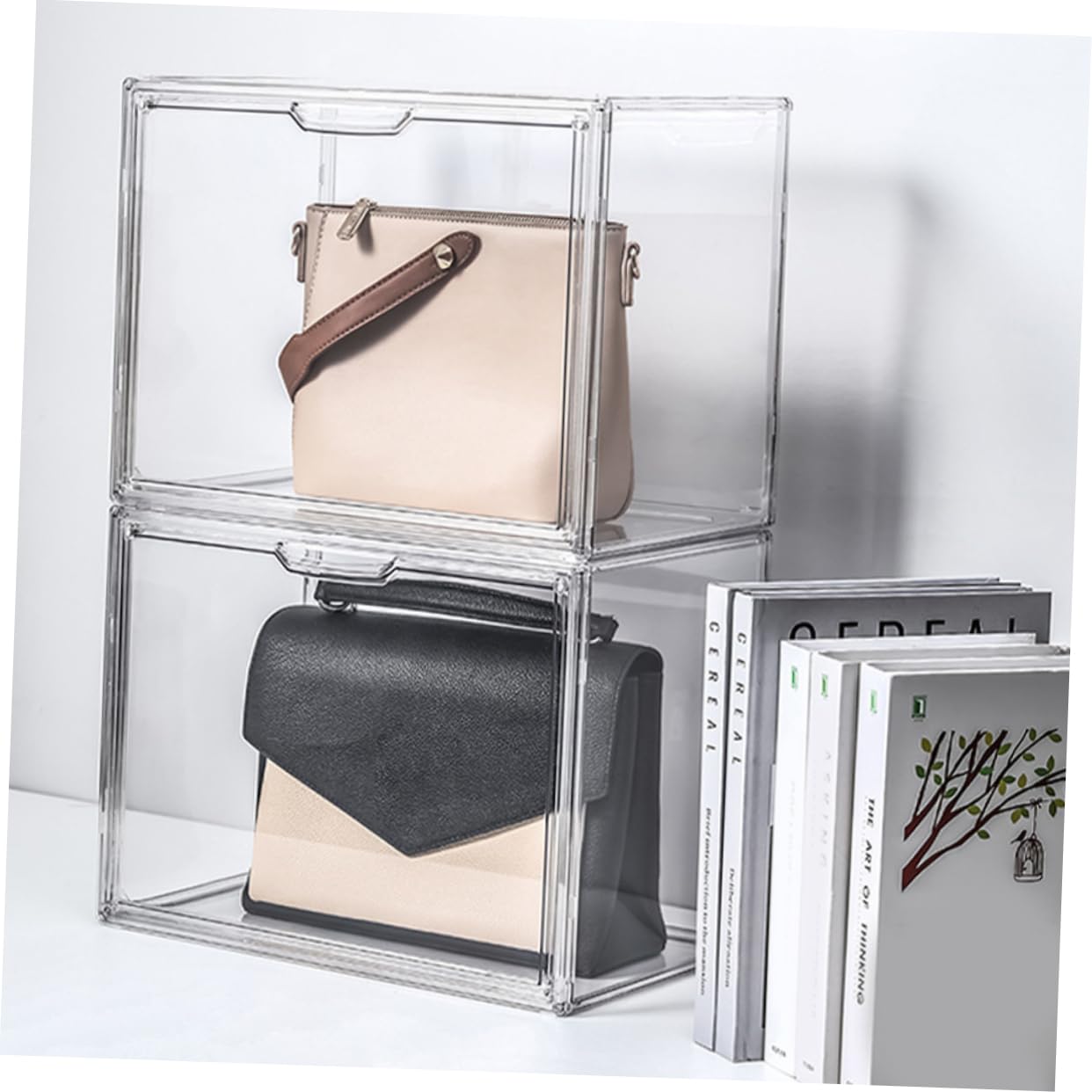 Cabilock Caja De Exposición para Zapatos Vitrina De Almacenamiento Diseño Transparente Organizador De Calzado