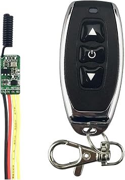 RF DC3V to 12v Remote Control Switch Motor forward and reverse Stop mini module for Mini linear actuator Coil Electromagnet Super small module 3.7V 5v 6V 9V with 3 button remote