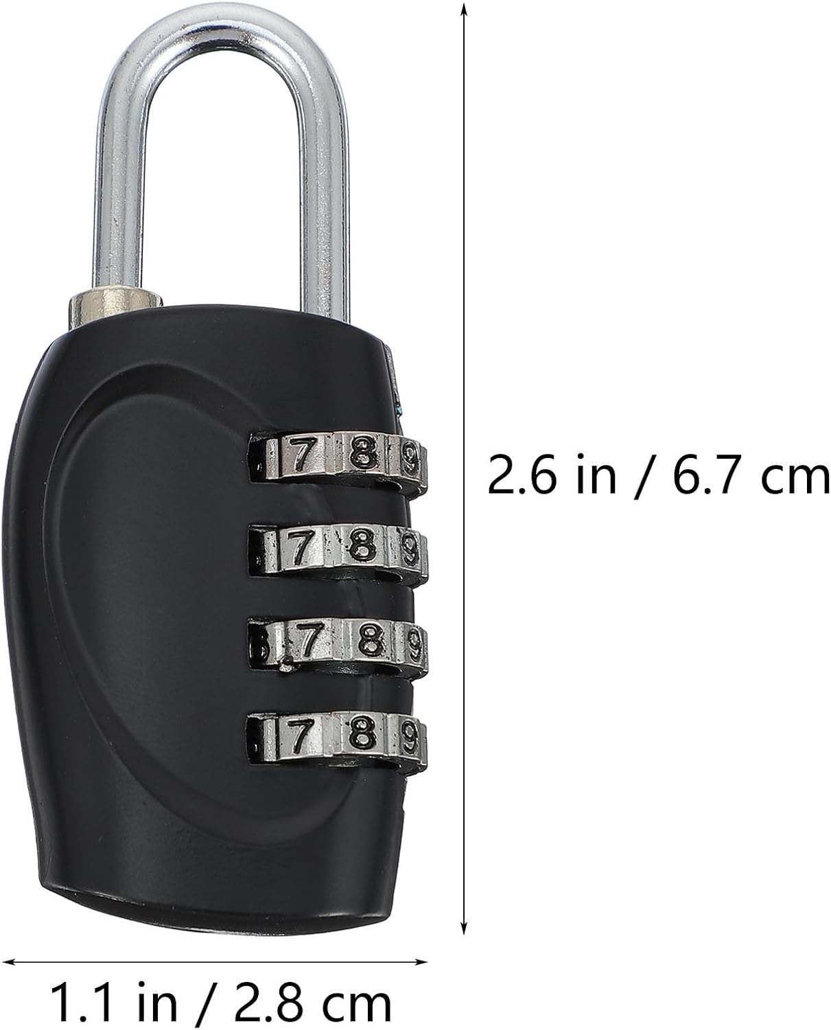 Hemoton 6 Pack 4-Digit Combination Padlocks for Luggage Suitcase Outdoor Storage Journey Case Lock Portable Password Locks 2.63X1.10X1.65 Inch