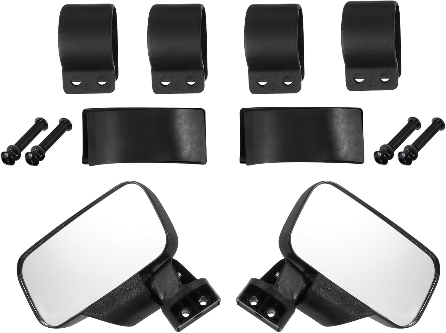 Generic Wide Angle Adjustable Rearview Mirror with Blind Spot Observation for Utv Atv, Auxiliary Car Mirror with Reflective Side View, Vehicle Rearview Replacement Accessory