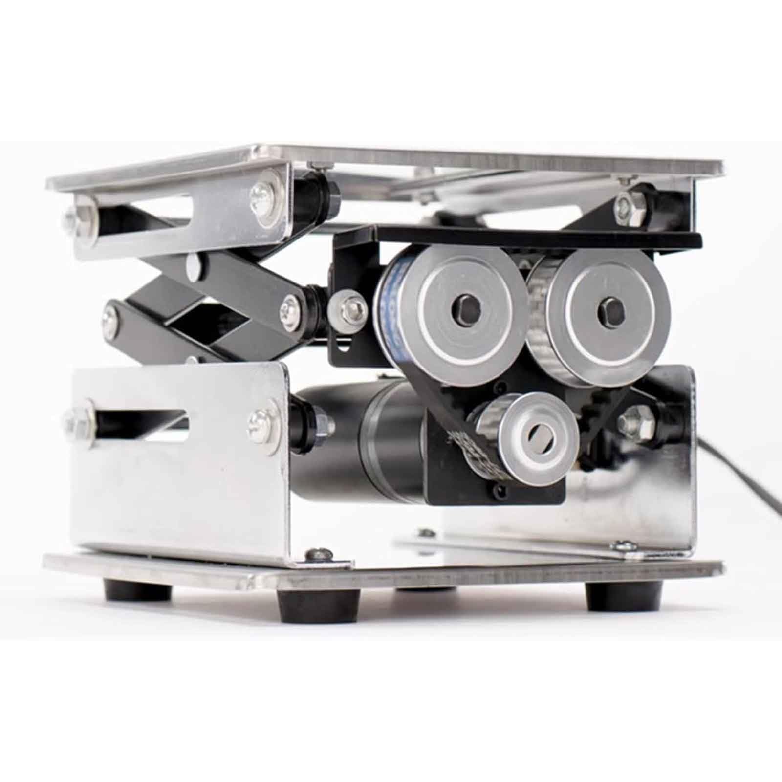 Plataforma de elevación eléctrica de acero inoxidable, soporte de gato de laboratorio de 15 x 15 cm, resistente a la corrosión y al óxido, para escuelas y uso industrial, diseño compacto