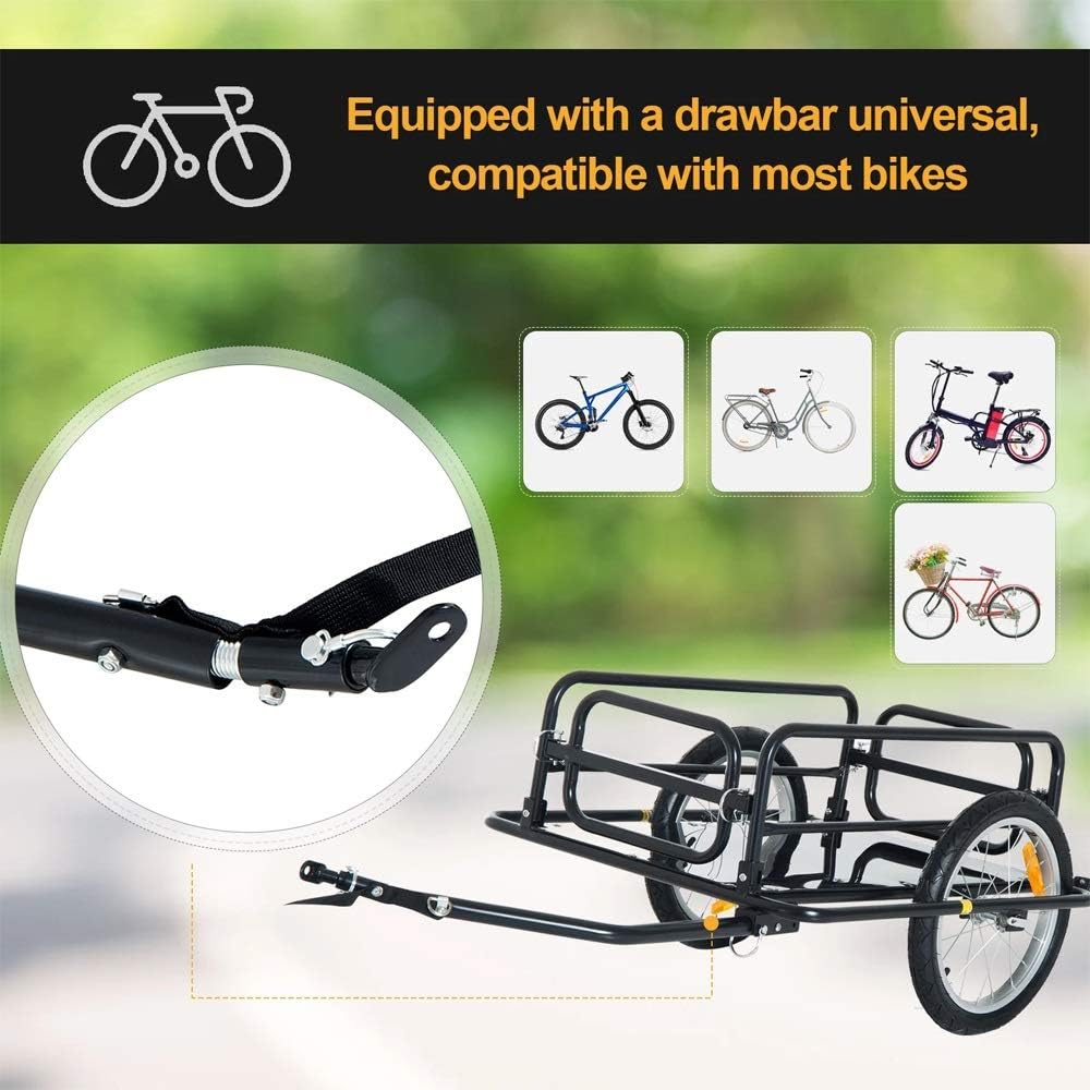 Folding Bicycle Storage Luggage Trailer Photo