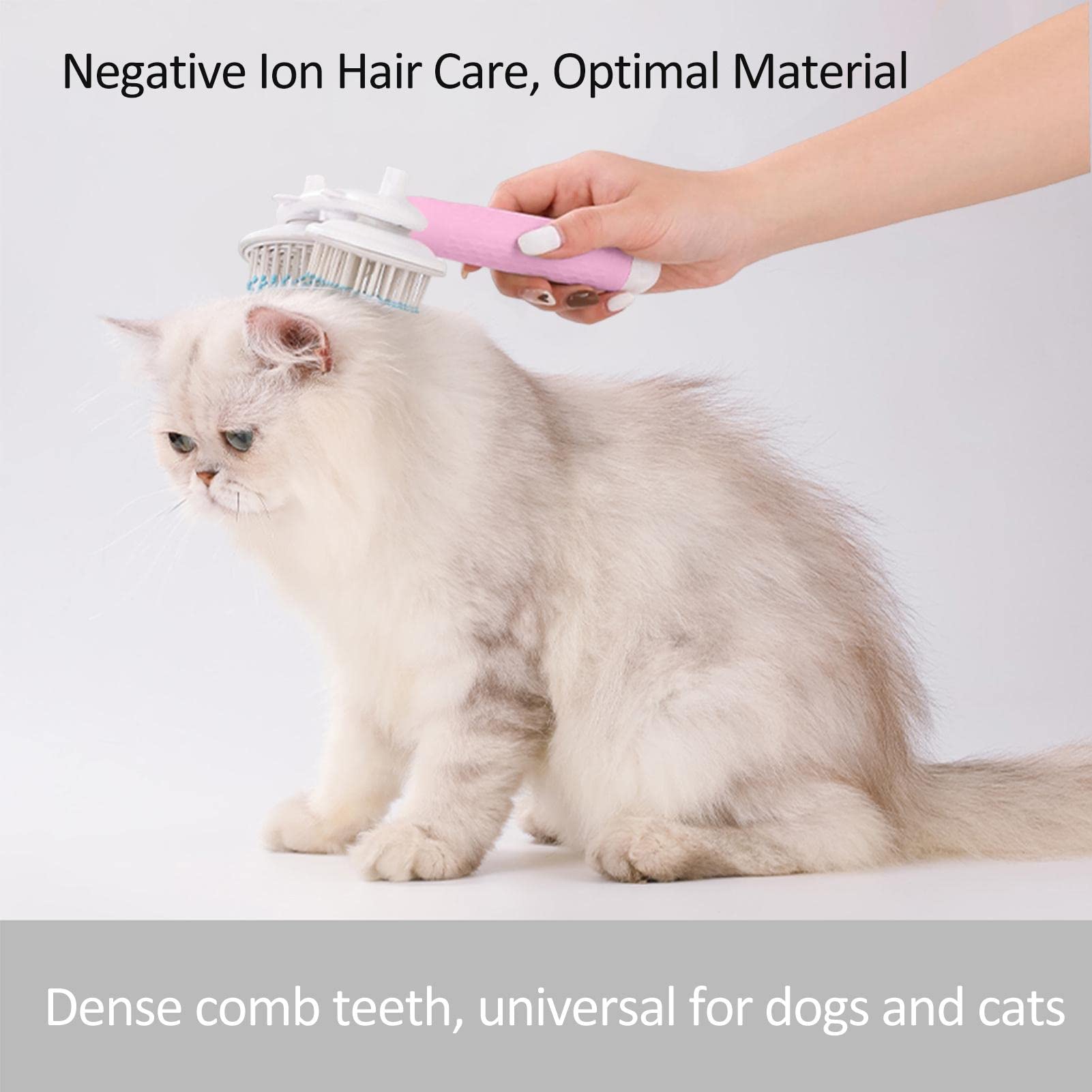 Cepillo para mascotas Cepillo para perros y gatos Cepillo para mascotas con dientes densos Cepillo para perros y gatos para mudar el aseo - Cepillo de pelo para gatos de dos cabezas Cepillo suave para